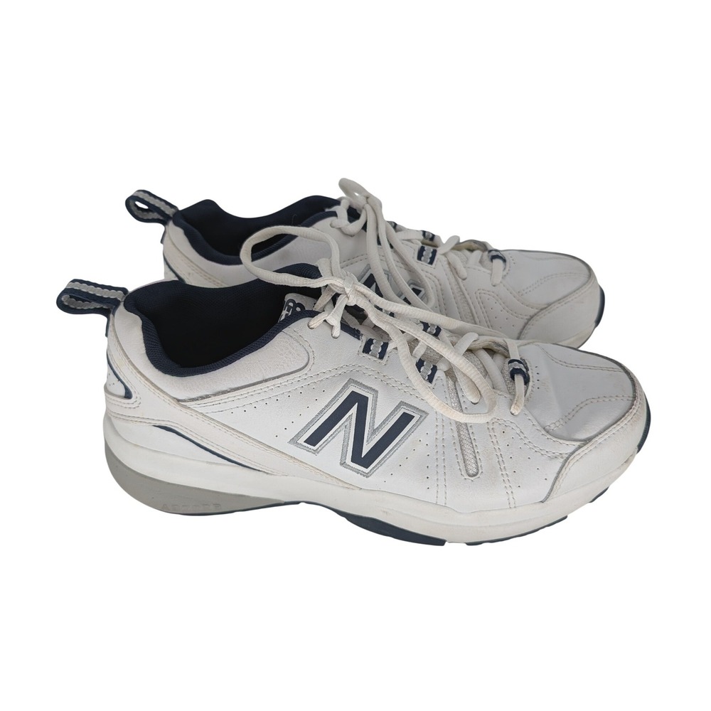 New Balance 608v5 Cross Training Shoes Mens 7 White Navy MX608WN5 Leather